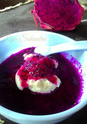 Foto resep Bubur Oat + Buah Naga MPASI Gibran 6+ Mo