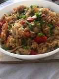 Arroz con verduras y soya