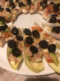 278. Barquitas de endibias rellenas de atún y aguacate (entrante ensalada)