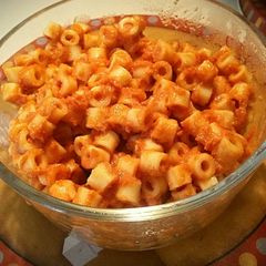 A picture of Spaghetti-No's (Homemade Spaghetti-O's).