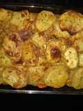 Papas asadas con verduras