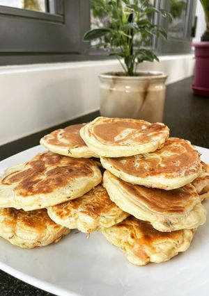 Une photo de Pancakes light au saumon