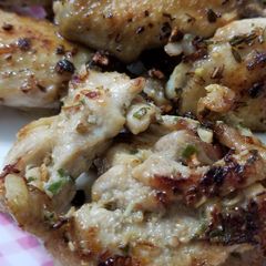 A picture of Pan Fried Lemongrass Chicken and Wings.