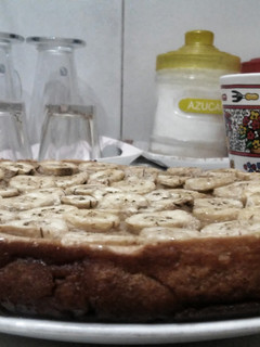 Una foto de Budín de pan y bananas
