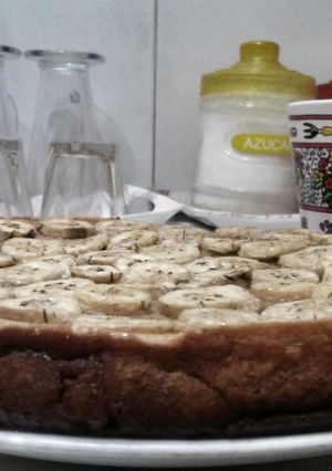 Una foto de Budín de pan y bananas