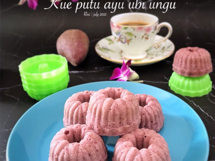 Resep 157. Putu ayu ubi ungu (tanpa kelapa parut dan santan) Anti Gagal