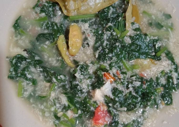 Resep Boboran daun lung(daun ubi)khas cilacap yang Lezat