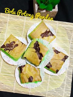 Foto resep Bolu potong pandan lembut