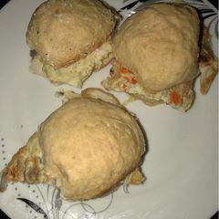 Omelette in homemade bread A picture of Omelette in homemade bread.