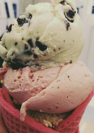 Foto resep Gelato chocomint-strawberry-hazelnut