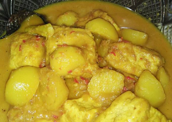 Resep Tahu Kentang Bumbu Kuning, Sempurna