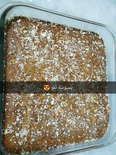 صورة لوصفة بسبوسة التمر سهلة ولذيذه