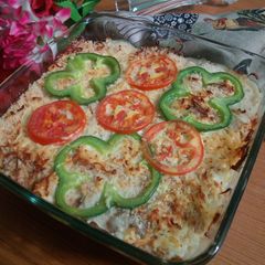 A picture of Baked Pav Bhaji.