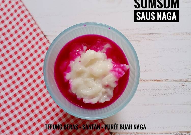 Resep Snack MPASI 6 bulan – bubur sumsum saus naga yang Enak Banget