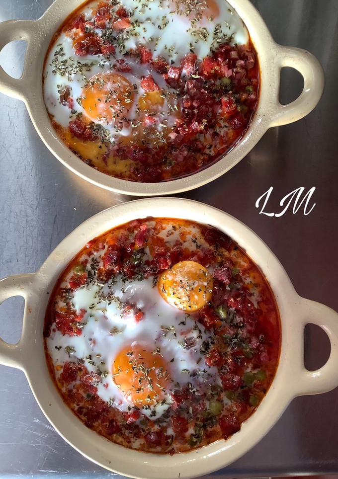 Una foto de Huevos a la flamenca a mi manera