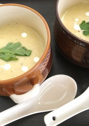 A picture of Cream of Pumpkin Soup.