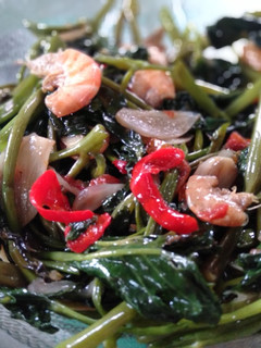 Foto resep Tumis kangkung + Udang