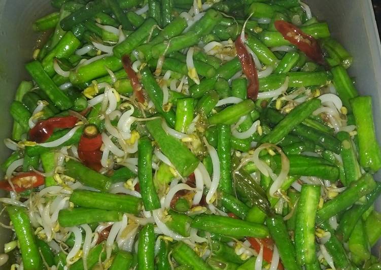 Tumis Kacang Panjang campur Toge