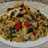 Risotto de espinacas con champiñón y merluza