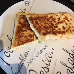A picture of EGG AND CHEESE QUESADILLA:.