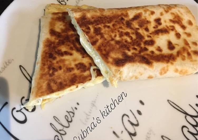 How to Prepare Super Quick Homemade EGG AND CHEESE QUESADILLA: