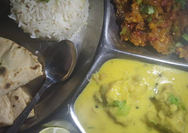 Recipe of Ultimate Thali with tindey ka bharta | This is Recipe So Satisfying You Must Test Now !!
