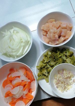 Hình của món Ức gà xào tam sắc :))).