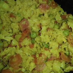 A picture of Gazar Matar Cabbage ki sabji.