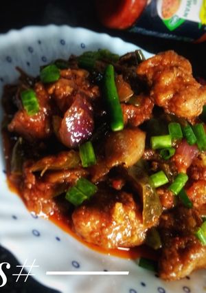 A picture of "Schezwan Chicken" #Cookpad.