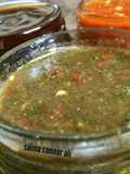 Hari chutney with Gurrh