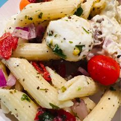 Mozzarella and Tomato Penne Lemon Salad A picture of Mozzarella and Tomato Penne Lemon Salad.