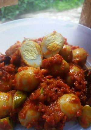 Foto resep Balado Telur Puyuh dan Pete