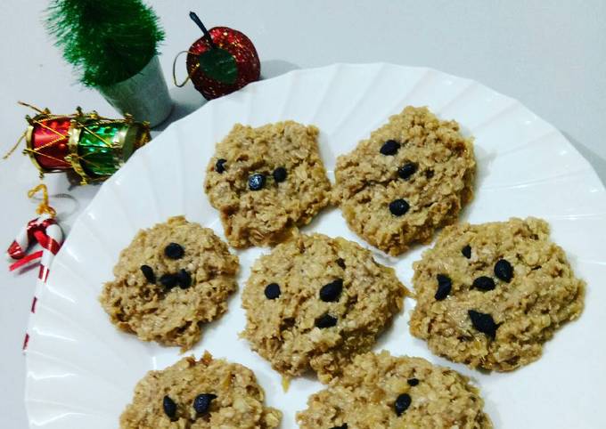 No Bake Banana Peanut Butter Cookies