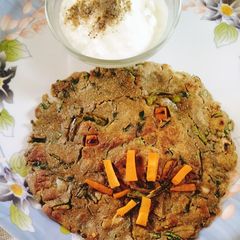A picture of Masala Bajre ki Roti/paratha yummy.