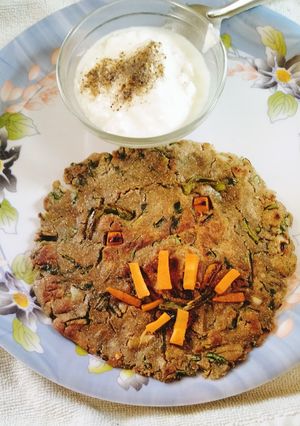 A picture of Masala Bajre ki Roti/paratha yummy.