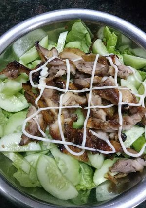 Hình của món Ức gà nướng salad gymer.