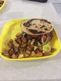 Hamburguesa de panquecas y berenjenas
