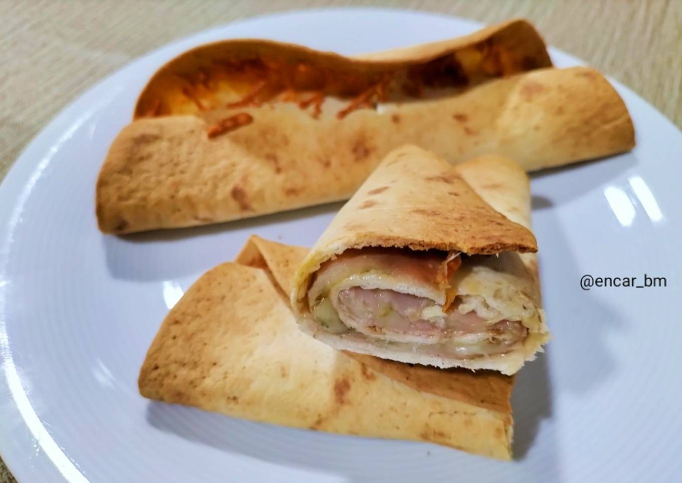 Flautillas de jamón y queso en airfryer