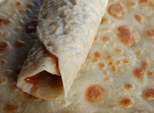 Una foto de Panqueques con manjar