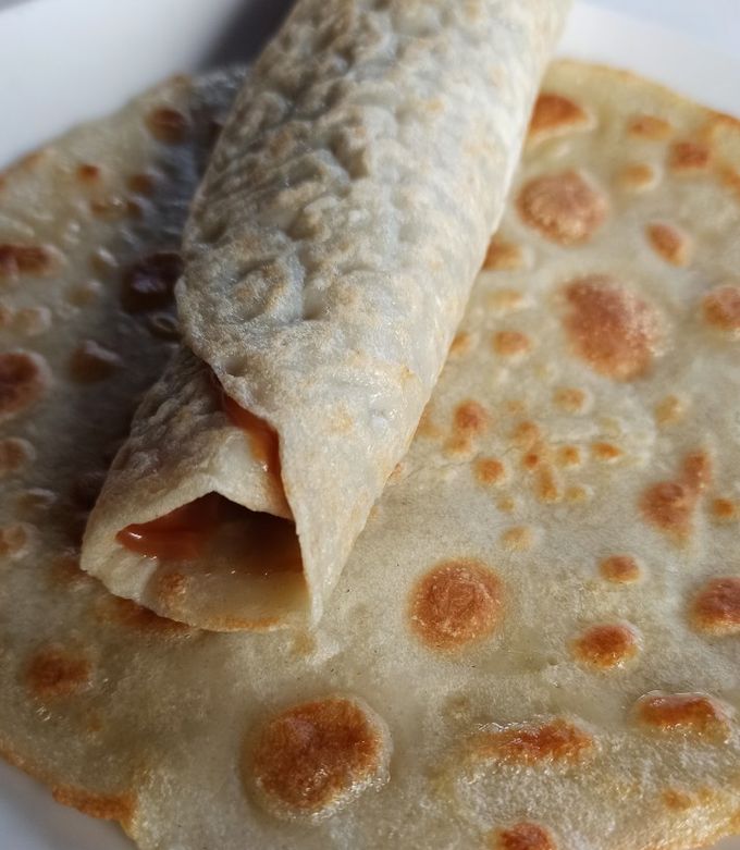 Una foto de Panqueques con manjar