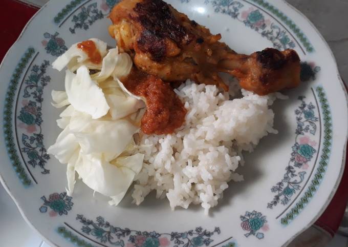 Ayam bakar teflon bumbu rujak enak