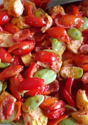 Foto resep Sambel kulit melinjo tahu pete
