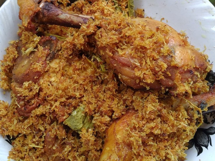 Resep: Ayam goreng serundeng kelapa Anti Gagal