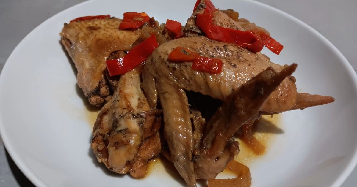 Sayap Ayam Lada Hitam mudah dan enak