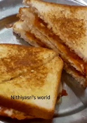 A picture of Bread masala toast.