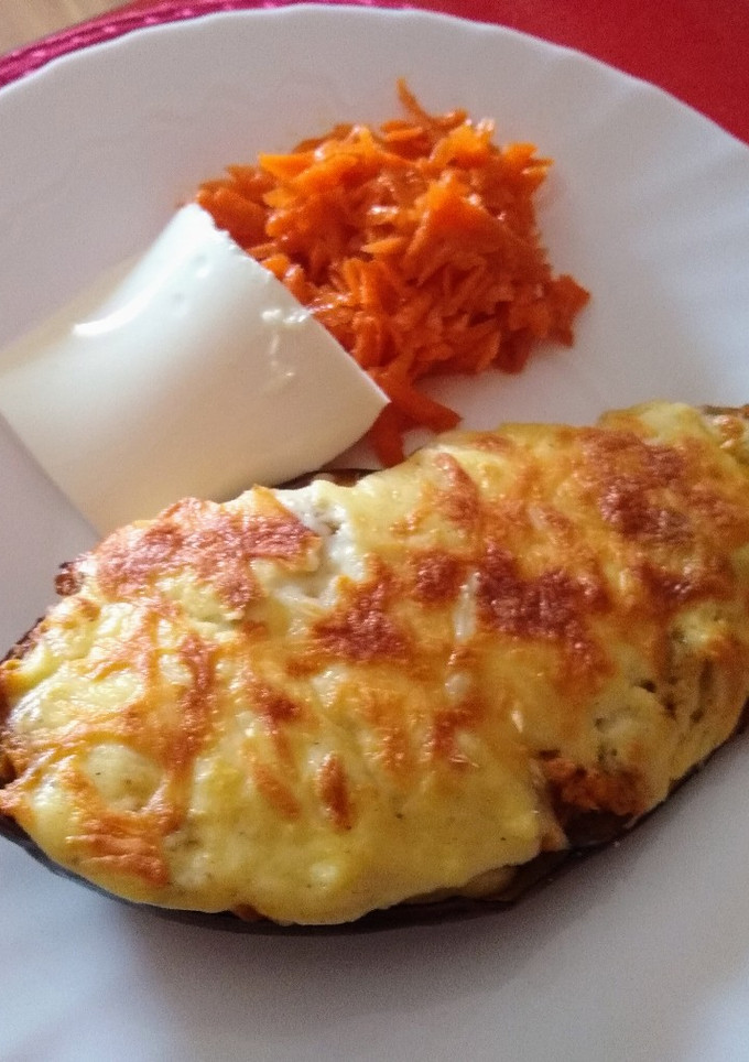 Una foto de Berenjena rellena