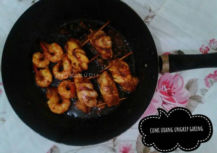 Resep Udang cumi ungkep garing Anti Gagal