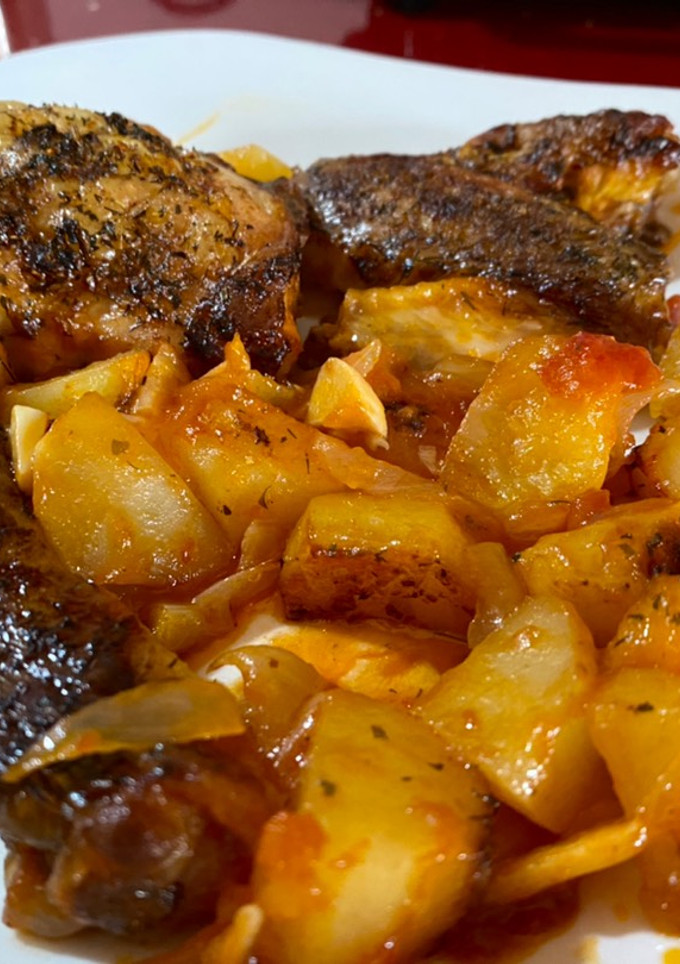 Una foto de Asado de pollo al horno