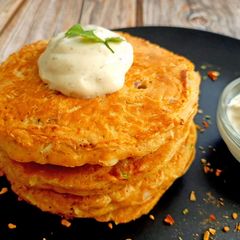 Spicy Cabbage Pancakes A picture of Spicy Cabbage Pancakes.