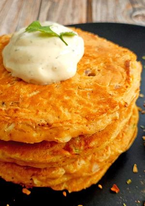 A picture of Spicy Cabbage Pancakes.